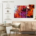 thumbnail image 4 of Elephant Stock Abstract Caramel Splash Wall Art - Horizontal Multi Panel Canvas - Hallway Wall Decor - Abstract Multi Panel - Purple And Orange Decor - 23" x 14", 4 of 4