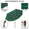 thumbnail image 3 of EliteShade Sunbrella Solar 9ft 3 Tiers Market Umbrella with 80 LED Lights Patio Umbrellas Outdoor Table with Ventilation and 5 Years Non-Fading Top, Emerald, 3 of 5