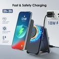 thumbnail image 3 of 3 in 1 Wireless Charging Station for Magsafe Charger Stand, KIXUNY Wireless Charger 3 in 1, Foldable Travel Charger 3 in 1 for iPhone15/14/13/12 and Apple Watch/AirPods/(Adapter Included), 3 of 7