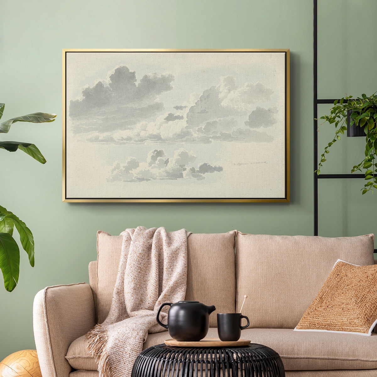 Vintage Landscape-CCCLXVIII By Wexford Home Framed in Gold Wood Gallery Wrapped Canvas 25 in. x 37 in.