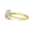thumbnail image 4 of 10k Yellow Gold Pear White Topaz And Diamond Ring, 4 of 6