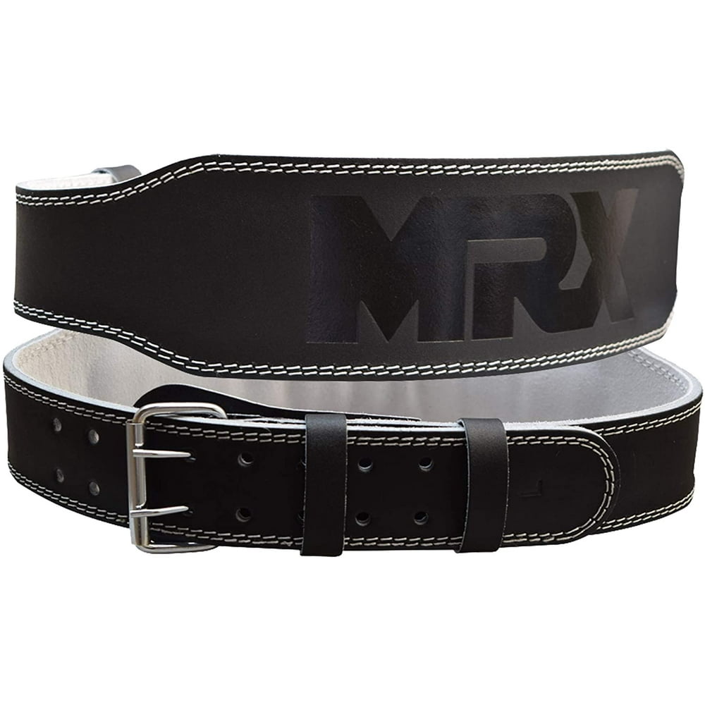 MRX Weight Lifting Belt Genuine Leather 4 Inches Wide 8mm Thick