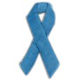 thumbnail image 1 of Blue Awareness Ribbon Embroidered Applique Sticker, 1 of 3