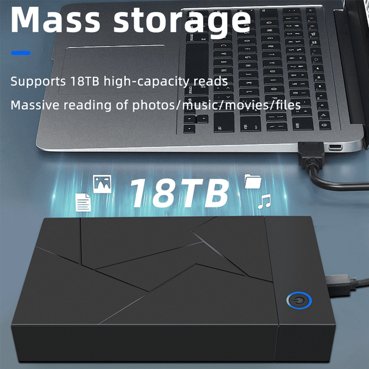 3X 3.5 Inch HDD Enclosure USB 3.0 to SATA Hard Drive Case SSD Enclosure External Solid State Hard Drive Disk Box-US Plug