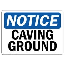 OSHA Notice Sign - Caving Ground | Plastic Sign | Protect Your Business, Construction Site, Warehouse & Shop Area | Made in the USA