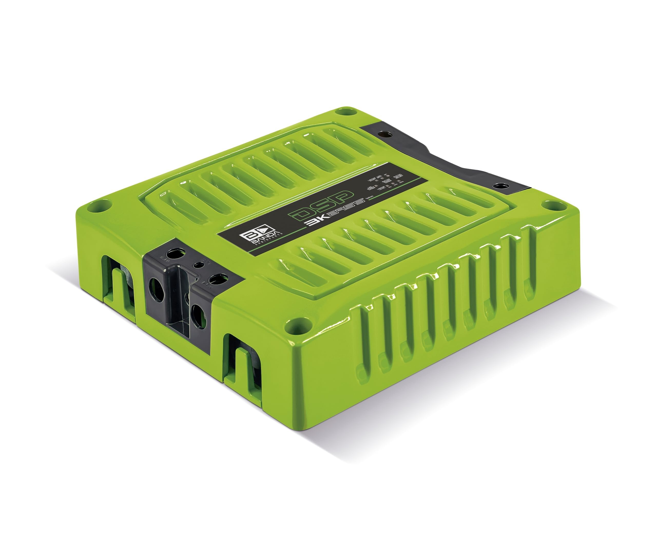 BANDA Audioparts DSP3K1GREENBASS Band Amplifier Module 3k1 3000wrms 1-Ohm 1 Channel Car Audio Amp DSP BASS Model with 3 Limiter Integrated Level Positions - DSP3K1GREEN