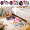 thumbnail image 1 of RKSTN Easter Bunny Egg Bathroom Decor Mat, 15.7 x 23.6 Inches, Multicolor, Cartoon Style, Non-Slip, Machine Washable, Easter Decorations Indoor, 1 of 9