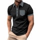 thumbnail image 2 of pstuiky camisetas de hombre, Camisa de manga corta con botones y bolsillo para hombre, con cuello abatible y bloques de color camisas casuales para hombre m, 2 of 3