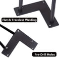 thumbnail image 4 of Active Mind Ltd 4Pcs 6" Hairpin Legs, Black, Low Profile Metal Legs for Nightstands, Benches, Platform Beds & DIY Furniture Projects, 4 of 9