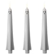 thumbnail image 3 of PoyoKee Halloween Ghost Taper Candles, 2pcs Flameless Candles with Remote, Battery Operated & Real Wax for Mantel Window Dinner Halloween Decorations, 3 of 8