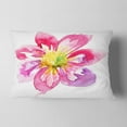thumbnail image 2 of Designart Full Bloom Pink Flower - Floral Throw Pillow - 12x20, 2 of 5