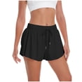 thumbnail image 4 of cocolona Womens Summer Casual Athletic Shorts Solid Color Elastic Waist Drawstring Workout Gym Running Shorts, 4 of 4