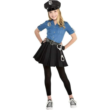 Police Dress Halloween Costume for Girls, 3-4T, with Included Accessories, by