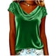 thumbnail image 1 of Camisas de Color Sólido para las Mujeres Plisado Estirable Puños Cuello en V Suéter de Manga Larga Blusa, Camisas de Manga Larga de las Mujeres, 1 of 5