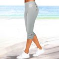 thumbnail image 3 of FNFYFH Liquidation Pantalons de Yoga Capris de Randonnée pour Femmes, Gris, 3 of 7
