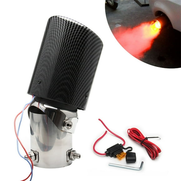 Binmer Great Exhaust Tail Tip Pipe Glowing Car Exhaust Tips Eye-catching Decorative Stainless Steel Car Exhaust Tip Muffler