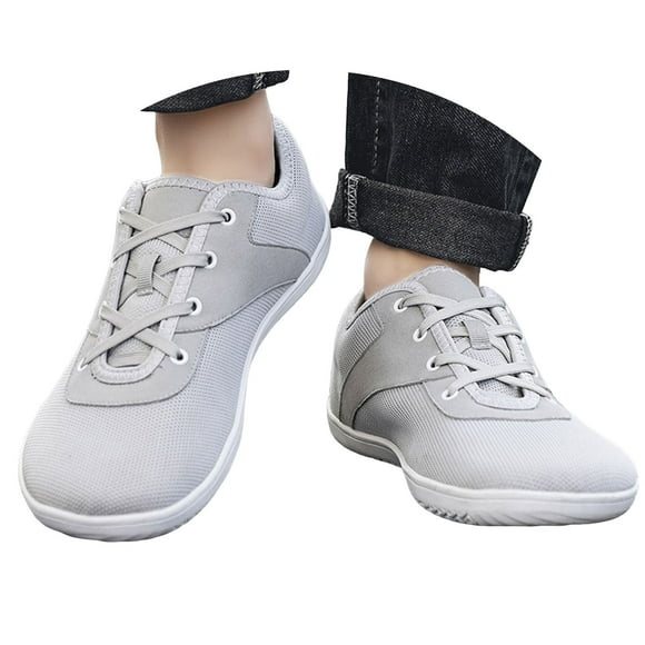 Mepaouo Men's Slip on Barefoot Walking Shoes Wide Toe Box Zero Drop Sole Minimalist Running Sneakers