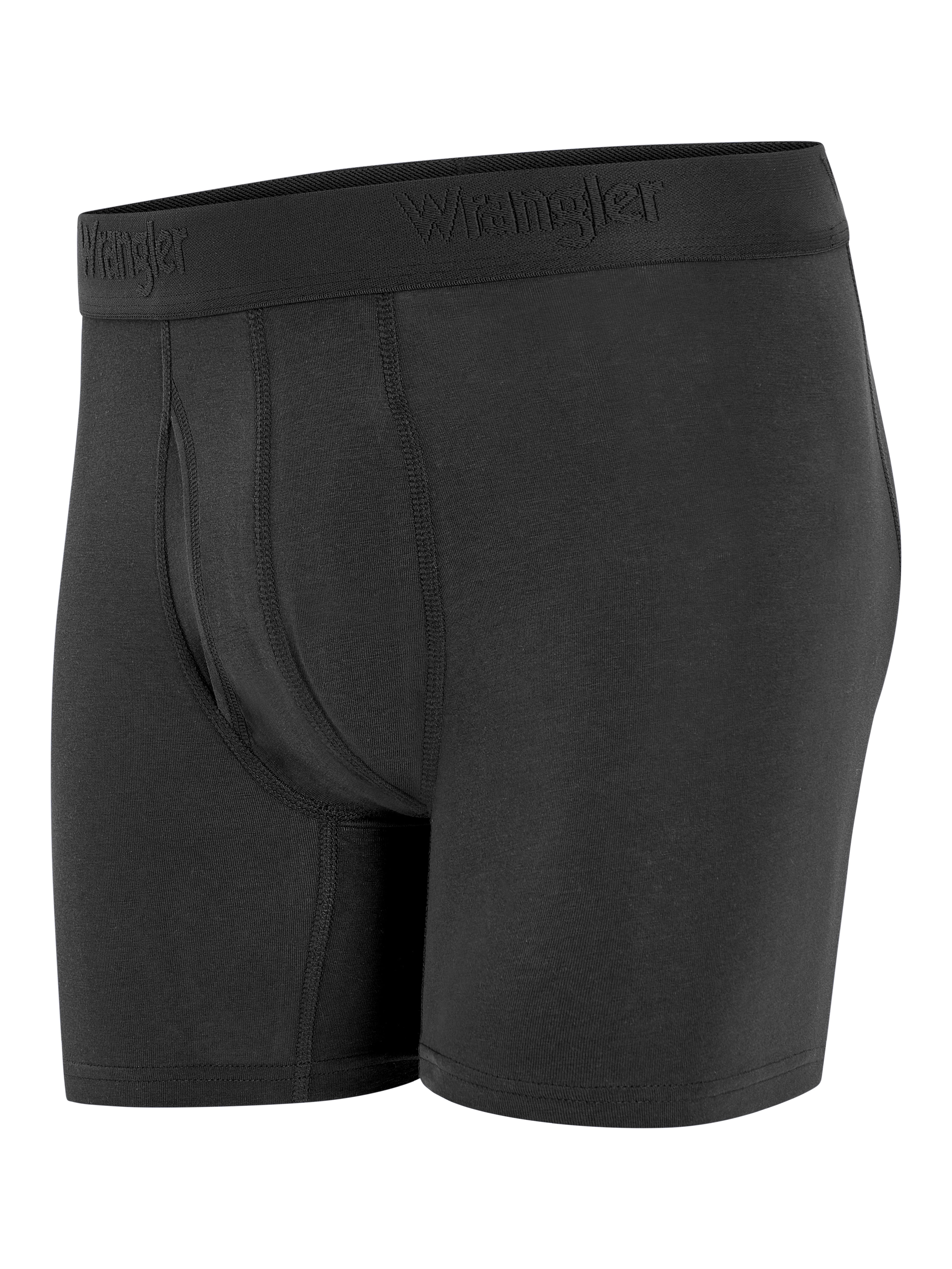 Wrangler Men's Cotton Stretch Boxer Brief Set, Boxer Briefs Underwear for Men, S, 6 Pack