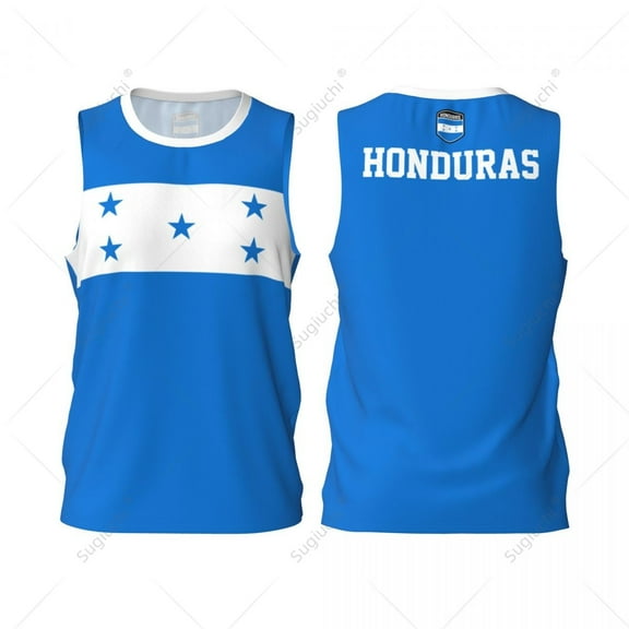Honduras Flag Men Basketball Sports Jersey Running Fitness Multifunction Sleeveless tshirt Exclusive Custom Name Nunber