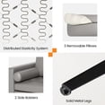 thumbnail image 4 of Barara King Loveseat Sofa Couches, Comfy Couch Soft Love Seats Sofa,3-Seat Sofa Sectional with Side Storage Pocket and Metal Leg-Light Gray, 4 of 8