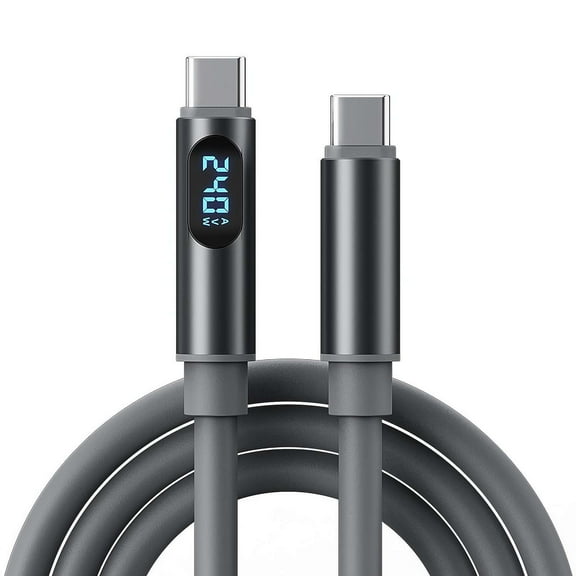 USB C Cable 6.6ft 240W Fast Charging Cord with LED Display