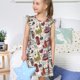 thumbnail image 4 of Fotbe London Landmark1 Vestido de Dormir para Niñas de 3 a 10 Años, Mangas Cortas, Estilo Princesa, Pijama Camisón con Mangas Voladas-Large, 4 of 6