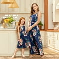 PatPat Mommy and Me Dresses Family Matching Outfits Sleeveless Floral Dresses for Girls, Dark