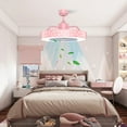 thumbnail image 2 of Costway 23" Ceiling Fan W/LED Light Adjustable Color 3 Speeds Remote Control, 2 of 9