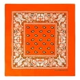 thumbnail image 6 of BASICO 12pk Orange Paisley Bandana Face Covering | 100% Cotton Bandana for Men Women | Face Bandana Headband, 6 of 6