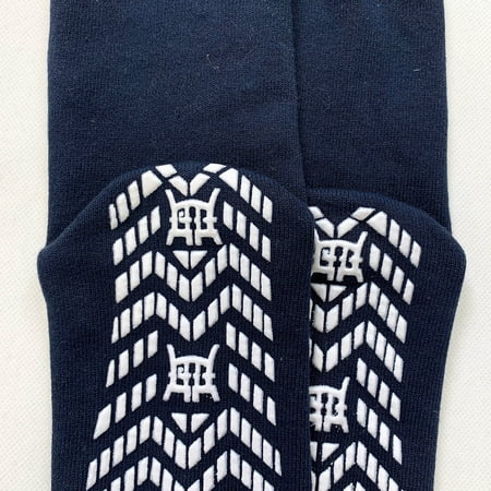 AMITOFO 5 PAIRS NON SLIP GRIP SOCKS – NON SKID SOCKS IDEAL FOR YOGA, PILATES, HOSPITAL USE – MEN & WOMEN’S CREW STICKY GRIPPER SOCKS (SIZE 13-15)