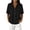 Black——Back to Shool Outfits for Women, variant on Womens Cotton Linen Tops Short Sleeve Button Down Shirts Casual Lapel Gauze Blouses for Travel Navy 2XL
