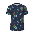 thumbnail image 5 of Wukai Dinosaur Astronaut Print Men's Short-Sleeved Mesh T-Shirt,Quick-Dry Short Sleeve Workout T-Shirt-6X-Large, 5 of 8