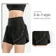 thumbnail image 3 of Pantalones cortos deportivos 2 en 1 para mujer, estampado de cintura alta, secado rápido, transpirab Abanopi Pantalones cortos deportivos para mujer, 3 of 7