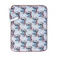 thumbnail image 2 of Disney Lilo & Stitch Kids Christmas Silk Touch Throw Blanket and Santa Hat Set, Blue, 40" x 50", 2 of 11