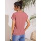 thumbnail image 2 of Blusa Floerns de manga corta para mujer, casual, casual, rosa empolvado, 2 of 4