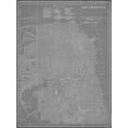 thumbnail image 2 of Vision Studio 12x14 White Modern Wood Framed Museum Art Print Titled - City Map of San Francisco, 2 of 4