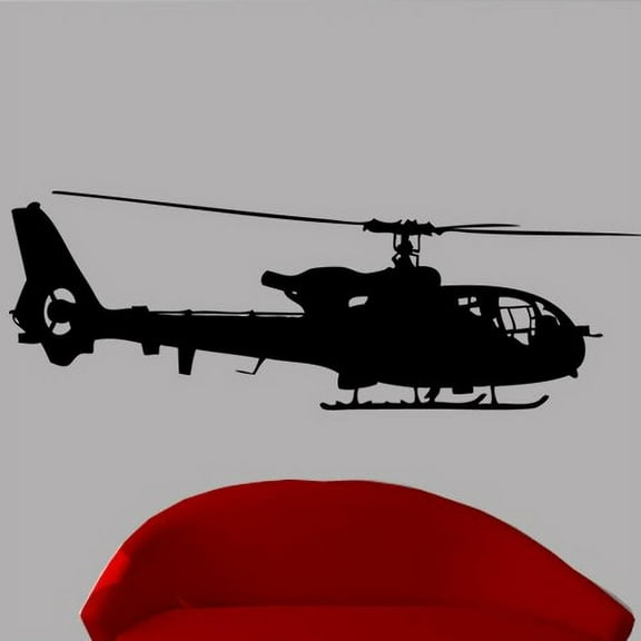 Wallhogs Haynes Silhouette Helicopter V Cutout Wall Decal