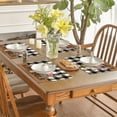 thumbnail image 6 of Sm:)e Easter Table Runner with Egg Truck Placemats Set of 4, 12 x 18 Inch, White and Black Buffalo Plaid Spring Kitchen Decor, 6 of 7