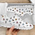 thumbnail image 1 of Zapatos de enfermería para mujer, con diseño de herramientas médicas, con cordones, informales, resistentes a la suciedad, cómodos, transpirables, planos, a la moda., 1 of 6
