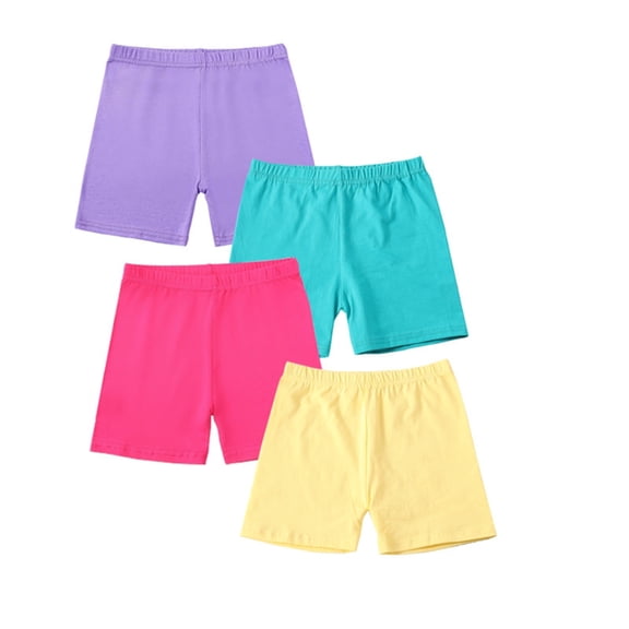 XXWXYD Girls Dance Shorts 4 Pack Gymnastics Bike Under Shorts Soft Solid Leggings Shorts Toddler Kids Athleti𝖼 Comfort Stretch Breathable Shorts