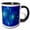 Black/White, variant on 3drose, Blue Space a Digital Abstract by Angelandspot, 15oz Two-tone Red Mug