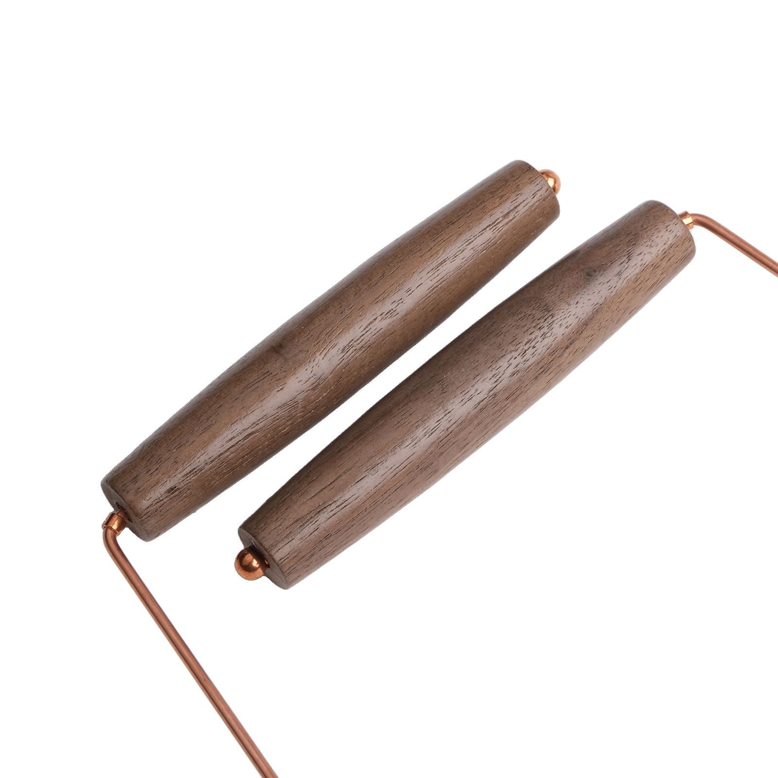 2Pcs 99% Copper Dowsing Rod Metal Detector For Water Witching Portable Dragons Seekings Divination Tools With Wooden Handles