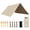 Beige 10×10.5ft, variant on Waterproof Portable Tarp, Multifunctional Outdoor Camping and Traveling Awning, Backpacking Rain Tarp Shelter