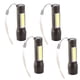 thumbnail image 4 of Linterna retráctil COB LED de 4 piezas con zoom, linterna recargable, luz fuerte para exteriores, 4 of 10