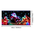 thumbnail image 2 of ToyKingdee Merry Christmas Blacklights Tapestry Neon | Christmas Garage Door Cover Cartoon Santa Gift Bag Neon Merry Xmass Backdrop Holiday Decorations, 2 of 3