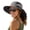 Dark Grey, variant on Womens Sun Hat with Ponytail Hole Beach Hiking Summer Wide Brim UPF 80+ Outdoor Protection Foldable Bucket Hat