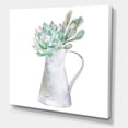 thumbnail image 3 of Designart ' Succulent Home Plant In Jug ' Traditional Canvas Wall Art Print, 3 of 4