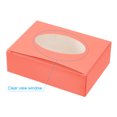 thumbnail image 5 of Uxcell 3.8x2.8x1.2" Paper Soap Box with Window, 20 Pack Soap Boxes Oval Presents Packaging Boxes, Pink, 5 of 6