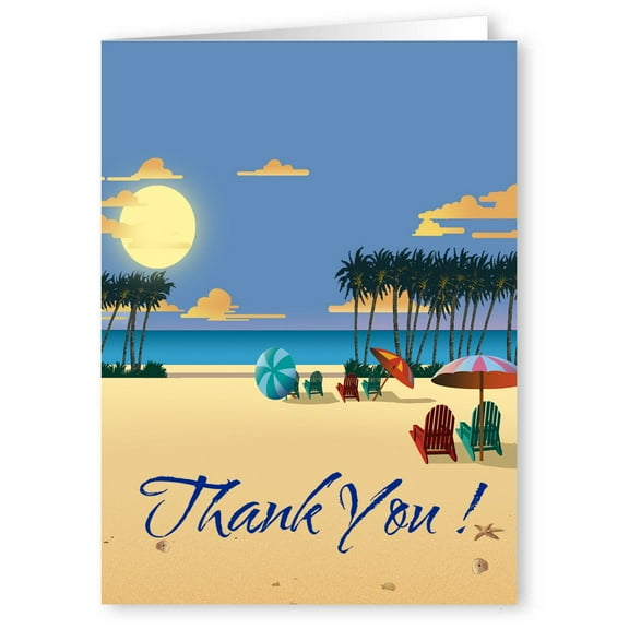 Stonehouse Collection | Beach Thank You Note Card |10 Boxed Cards & Envelopes | USA Made | Beach Note Cards