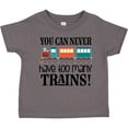 thumbnail image 3 of Inktastic Toy Train Never Have Too Many Trains Boys or Girls Toddler T-Shirt, 3 of 5